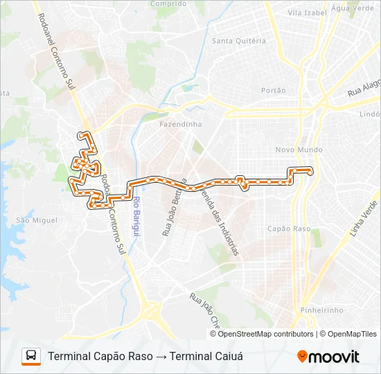 658 CAPÃO RASO / CAIUÁ Bus Line Map