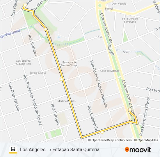 Mapa da linha 779 VILA VELHA / BURITI de ônibus
