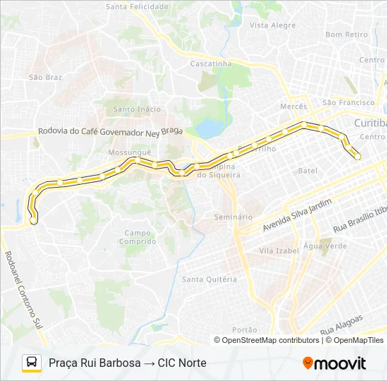 809 MAD. CAMPO COMPRIDO Bus Line Map
