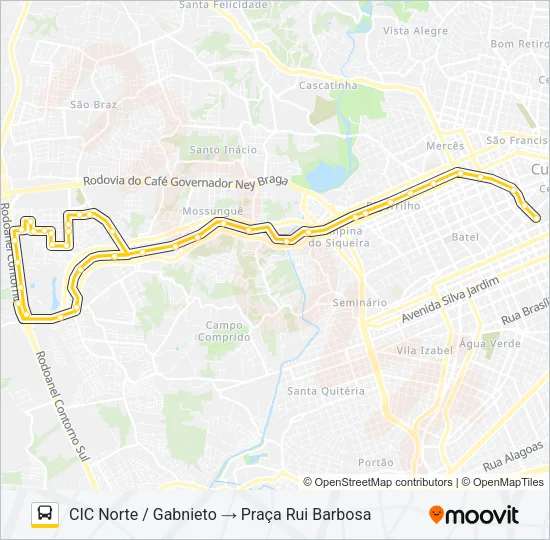 809 MAD. CAMPO COMPRIDO Bus Line Map