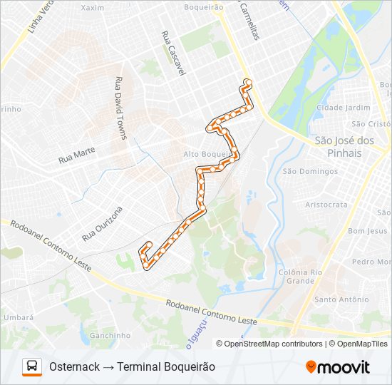 535 OSTERNACK / BOQUEIRÃO bus Line Map