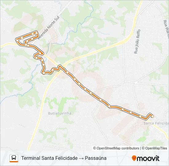 928 PASSAÚNA / JARDIM IPÊ Bus Line Map