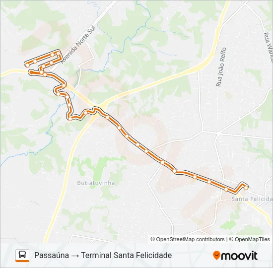 928 PASSAÚNA / JARDIM IPÊ Bus Line Map