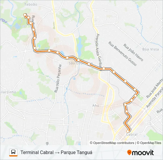 177 CABRAL / PARQUE TANGUÁ Bus Line Map