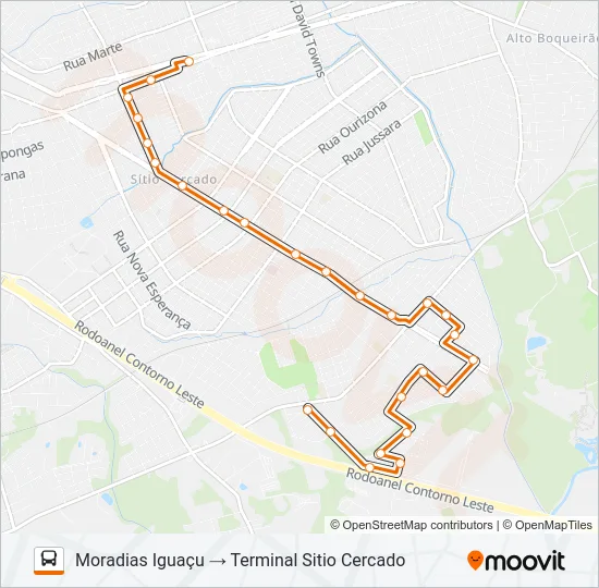 553 MORADIAS PARQUE IGUAÇU Bus Line Map