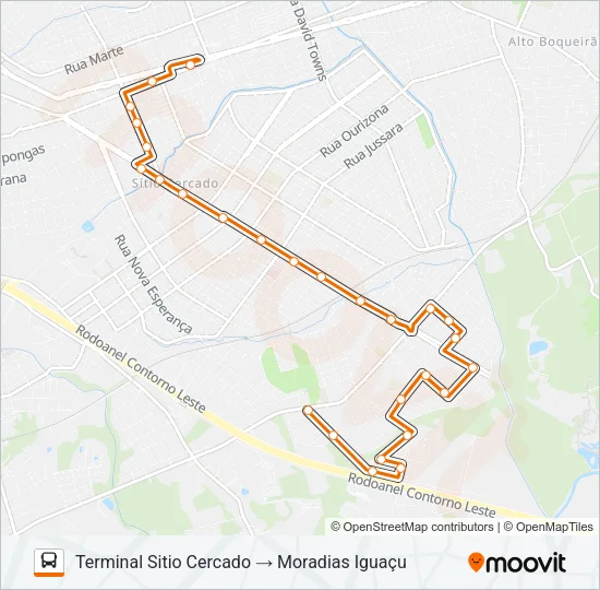 553 MORADIAS PARQUE IGUAÇU Bus Line Map