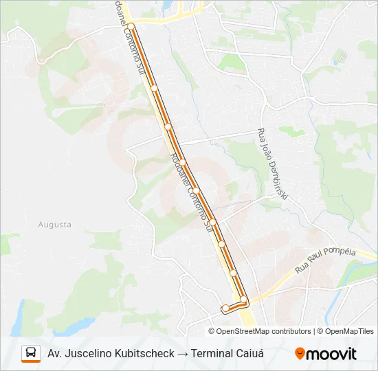 732 CAIUÁ / CAMPO COMPRIDO Bus Line Map