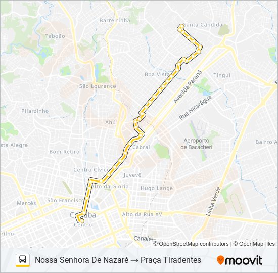 Mapa de 280 NOSSA SENHORA DE NAZARÉ de autobús