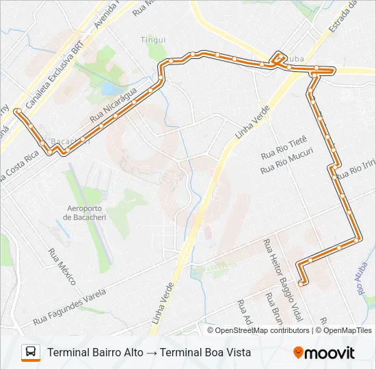 342 BAIRRO ALTO / BOA VISTA Bus Line Map