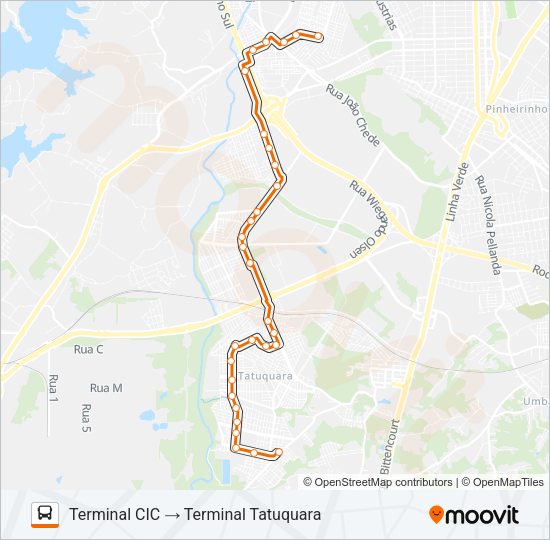 Mapa da linha 773 VIZINHANÇA / SANTA RITA de ônibus