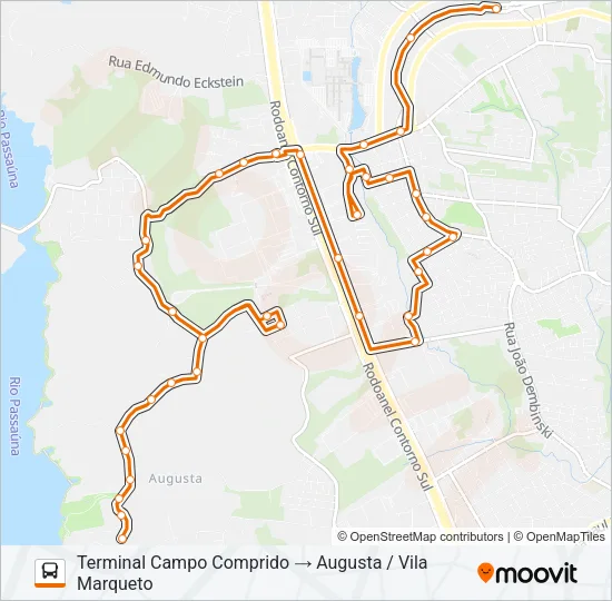 820 AUGUSTA / VILA MARQUETO Bus Line Map