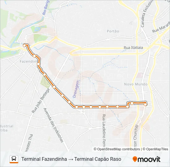 831 FAZENDINHA / CAPÃO RASO Bus Line Map