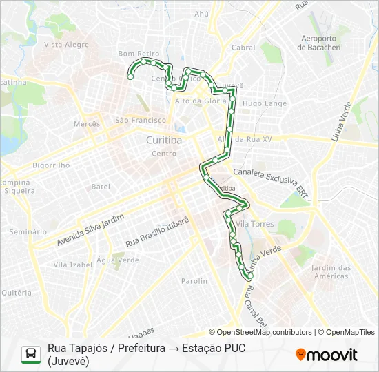 010 INTERBAIRROS I (HORÁRIO) Bus Line Map