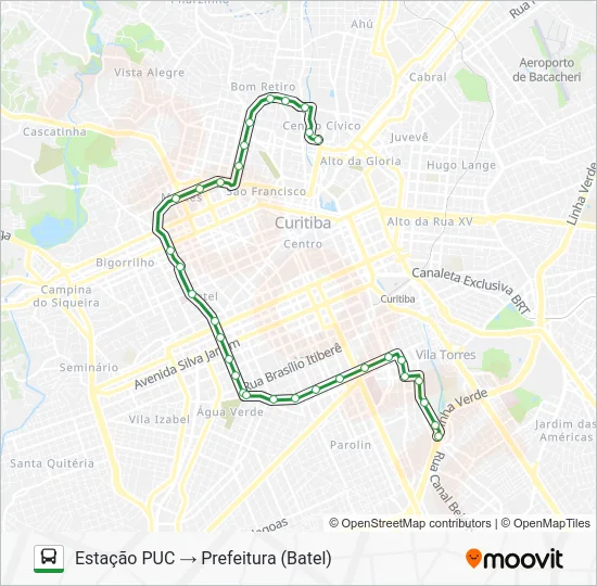 010 INTERBAIRROS I (HORÁRIO) Bus Line Map