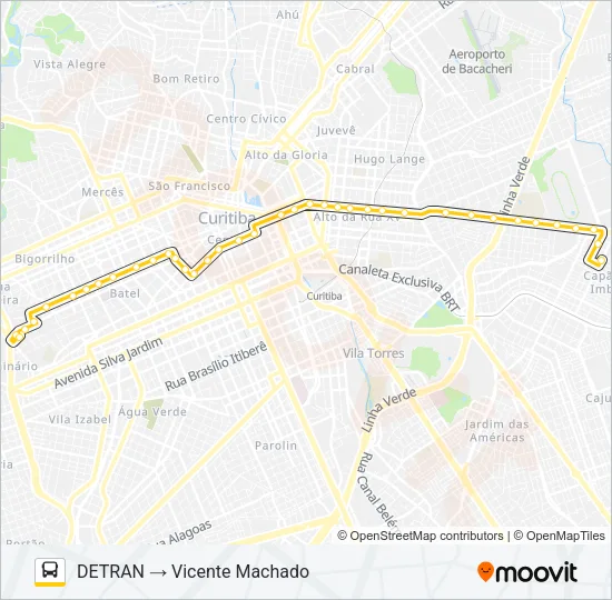 380 DETRAN / VICENTE MACHADO Bus Line Map