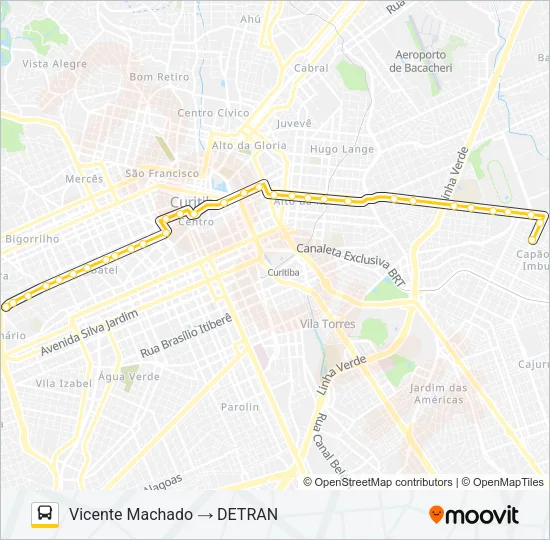 380 DETRAN / VICENTE MACHADO Bus Line Map