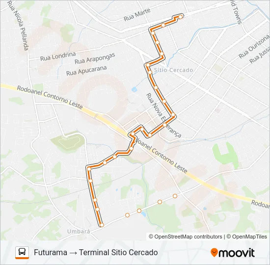683 FUTURAMA / SÍTIO CERCADO Bus Line Map