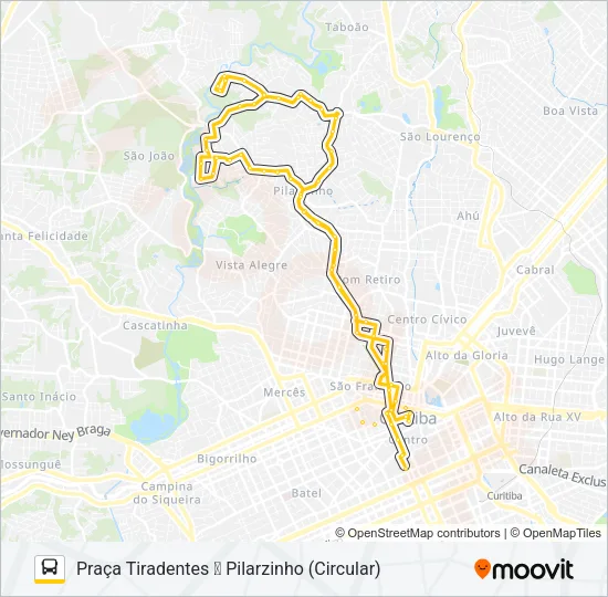 188 MAD. PILARZINHO / UBERABA Bus Line Map