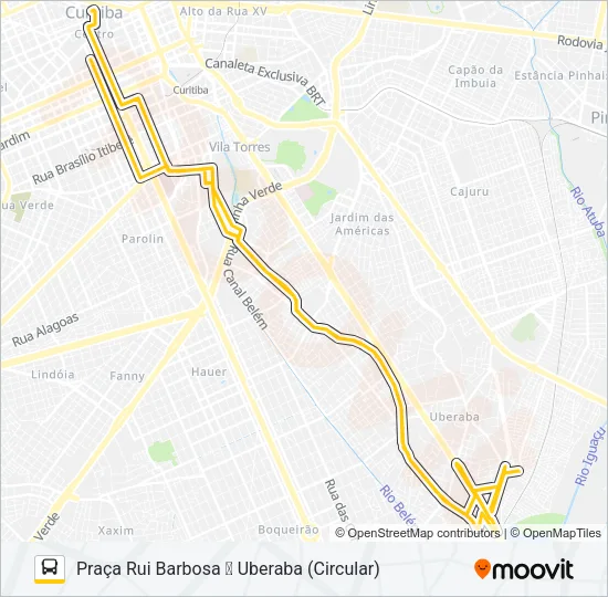 188 MAD. PILARZINHO / UBERABA Bus Line Map