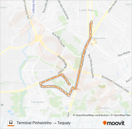 600 TEQUALY / QUARTEL GENERAL Bus Line Map