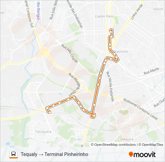 600 TEQUALY / QUARTEL GENERAL Bus Line Map