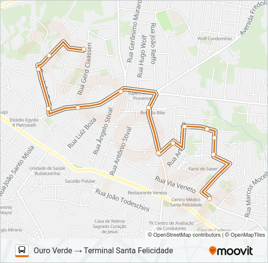 948 BUTIATUVINHA / OURO VERDE Bus Line Map
