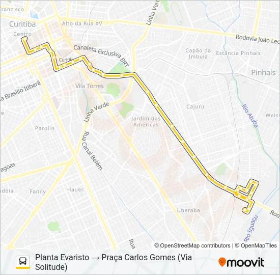 463 SOLITUDE / PLANTA EVARISTO Bus Line Map