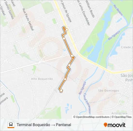 533 ÉRICO VERÍSSIMO / PANTANAL Bus Line Map