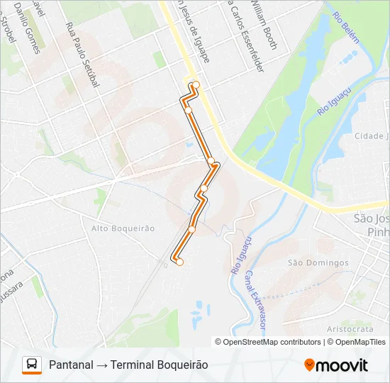 533 ÉRICO VERÍSSIMO / PANTANAL Bus Line Map