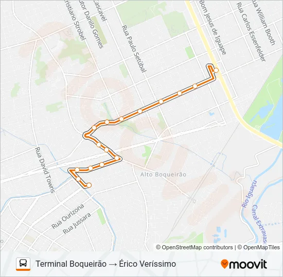 533 ÉRICO VERÍSSIMO / PANTANAL Bus Line Map