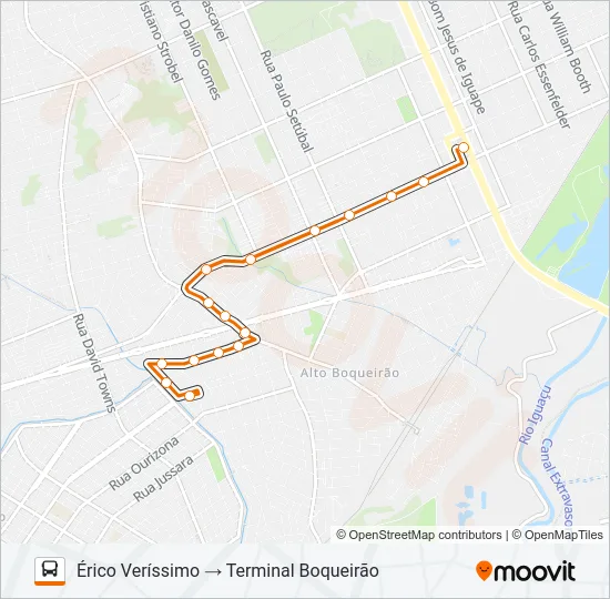 533 ÉRICO VERÍSSIMO / PANTANAL Bus Line Map