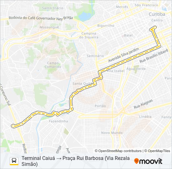 706 CAIUÁ - FAZENDINHA / CENTRO bus Line Map