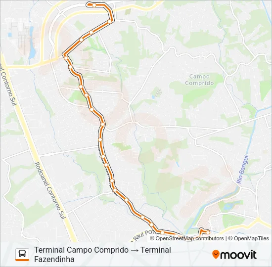 720 FAZENDINHA / CAMPO COMPRIDO Bus Line Map
