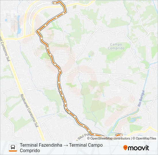 720 FAZENDINHA / CAMPO COMPRIDO Bus Line Map