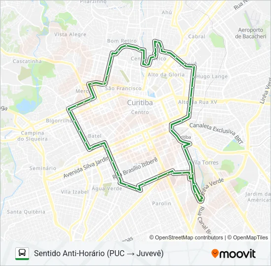 011 INTERBAIRROS I (ANTI-HORÁRIO) Bus Line Map