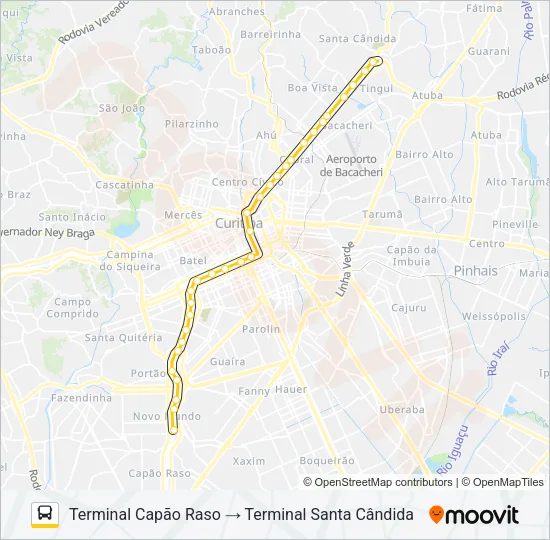 209 MAD. SANTA CÂNDIDA / CAPÃO RASO Bus Line Map