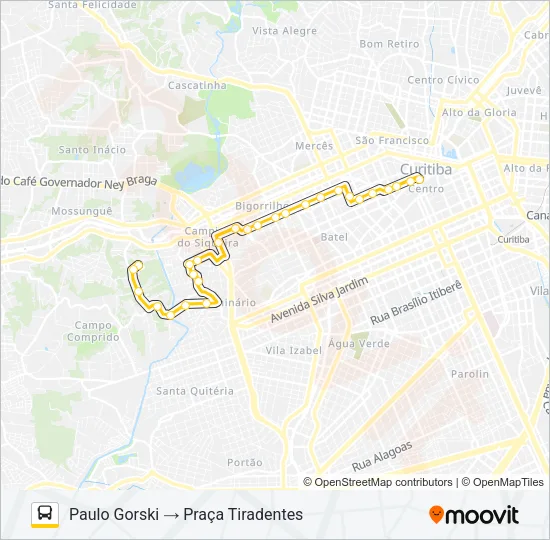 865 JARDIM ESPLANADA / PAULO GORSKI Bus Line Map