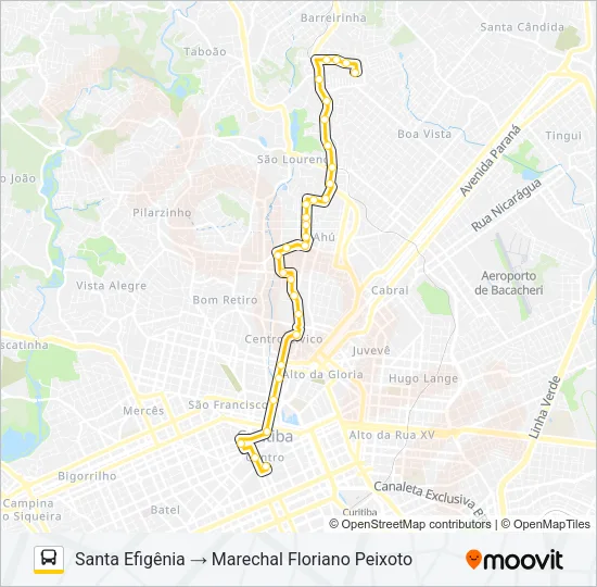 260 MARECHAL HERMES / SANTA EFIGÊNIA Bus Line Map