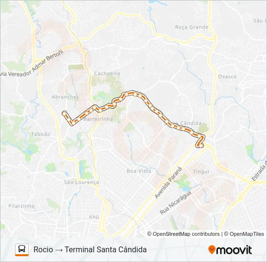 924 SANTA FELICIDADE / SANTA CÂNDIDA Bus Line Map