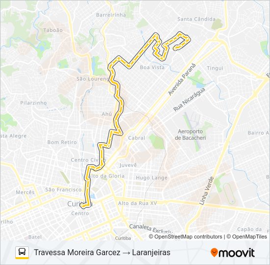 Mapa da linha 275 FERNANDO DE NORONHA / LARANJEIRAS de ônibus