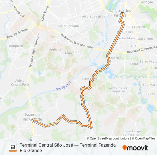 Y96 FAZENDA / SÃO JOSÉ Bus Line Map