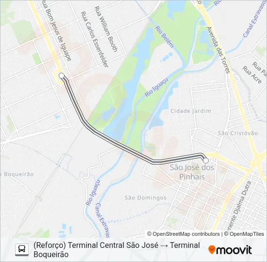 206 BARREIRINHA / SÃO JOSÉ Bus Line Map