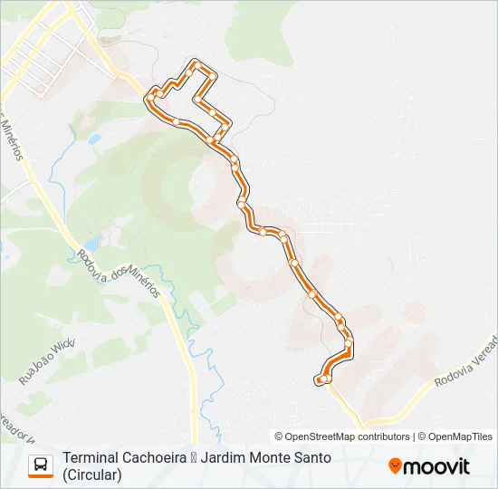 Mapa de A13 CIRCULAR MONTE SANTO de autobús