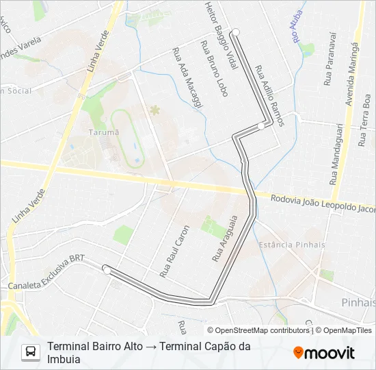 X45 Bus Line Map