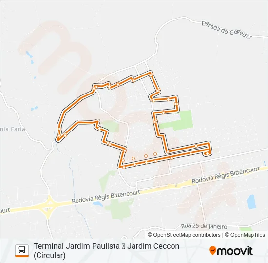 N12 JARDIM CECCON Bus Line Map