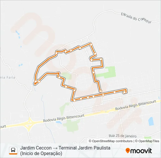 N12 JARDIM CECCON Bus Line Map
