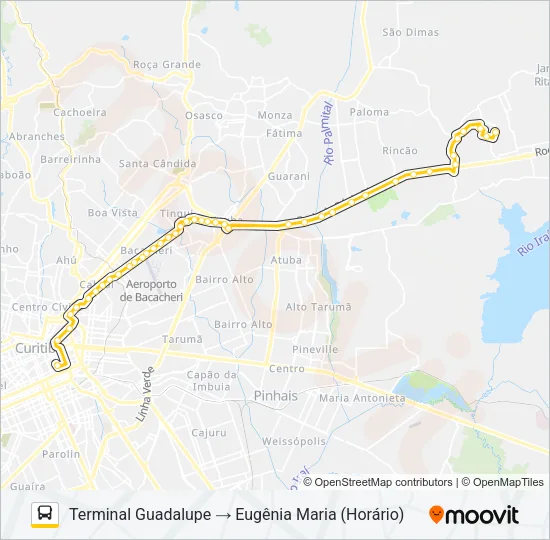 N72 EUGÊNIA MARIA / GUADALUPE Bus Line Map