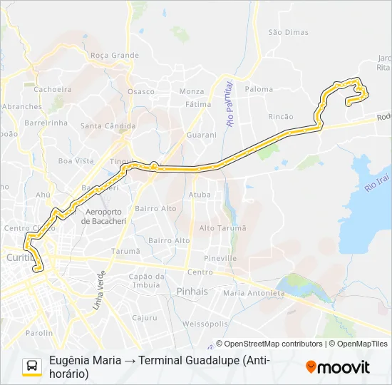 N72 EUGÊNIA MARIA / GUADALUPE Bus Line Map