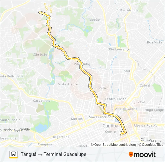 A77 TANGUÁ / GUADALUPE Bus Line Map