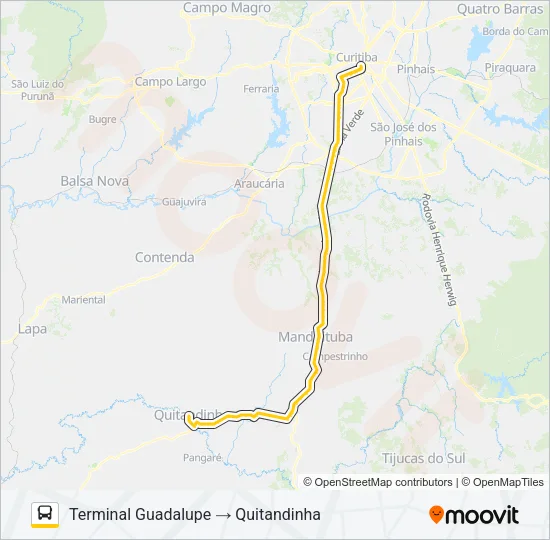 G01 QUITANDINHA / GUADALUPE Bus Line Map
